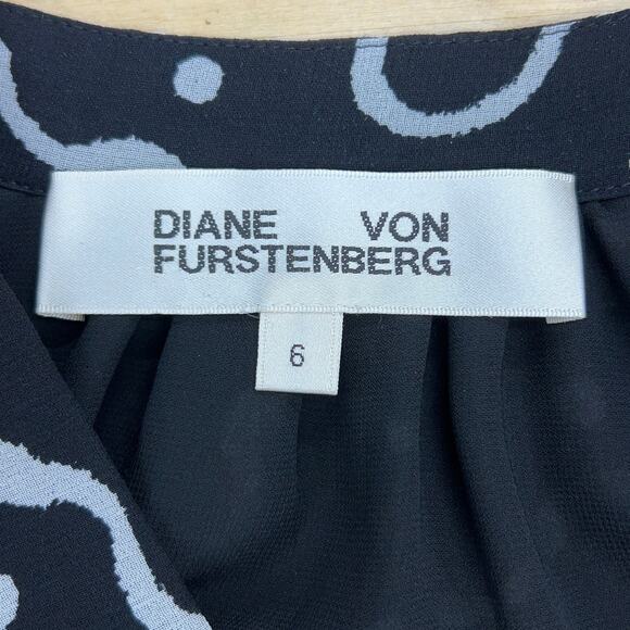 Diane Von Furstenberg DVF Womens Size 6 Erica Dress V Neck Long Sleeve POCKETS - Picture 10 of 16